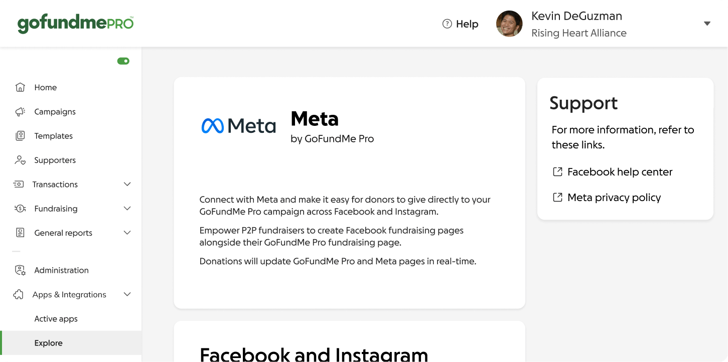 Meta integration