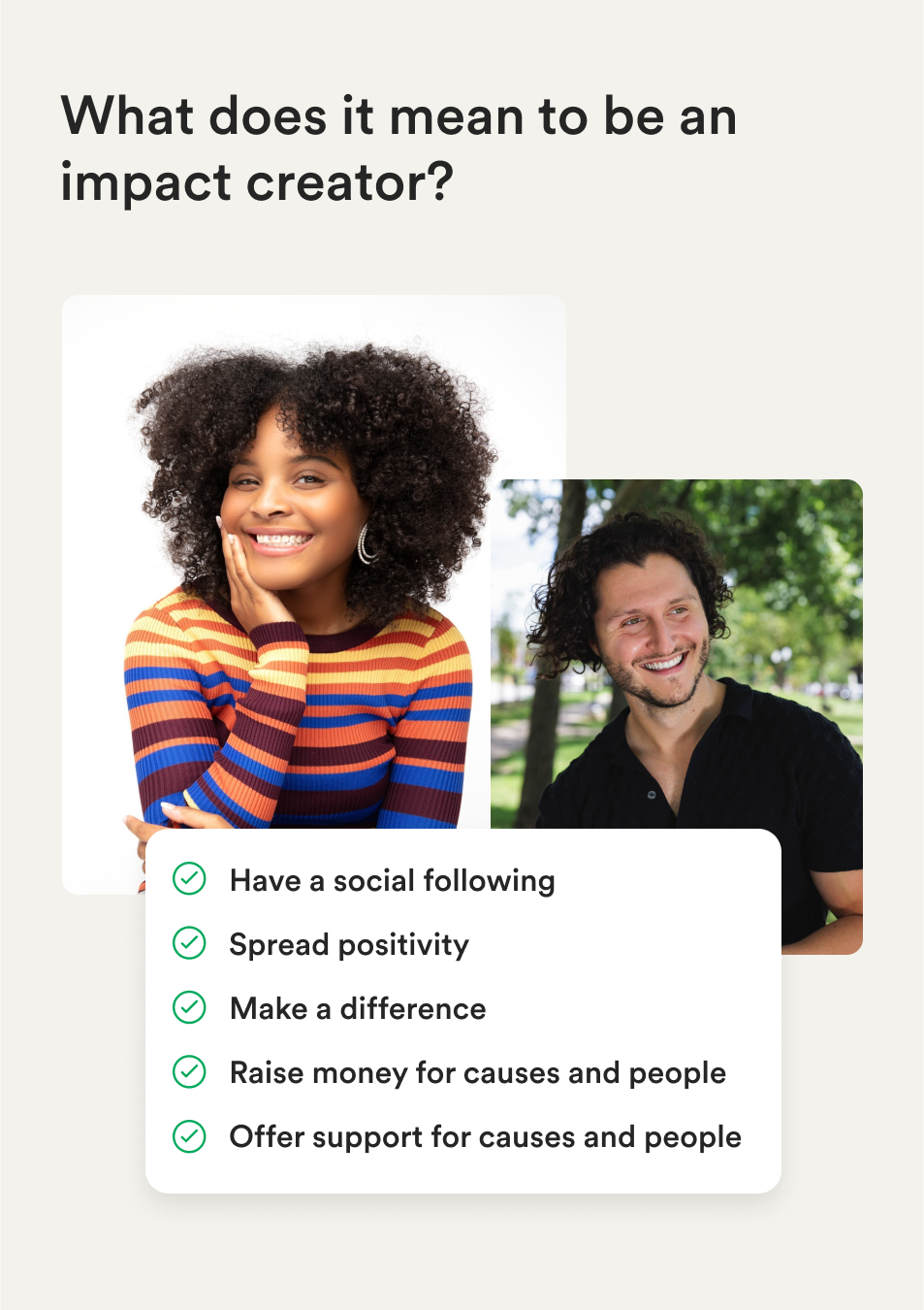 Image showing what it takes to be an impact creator.