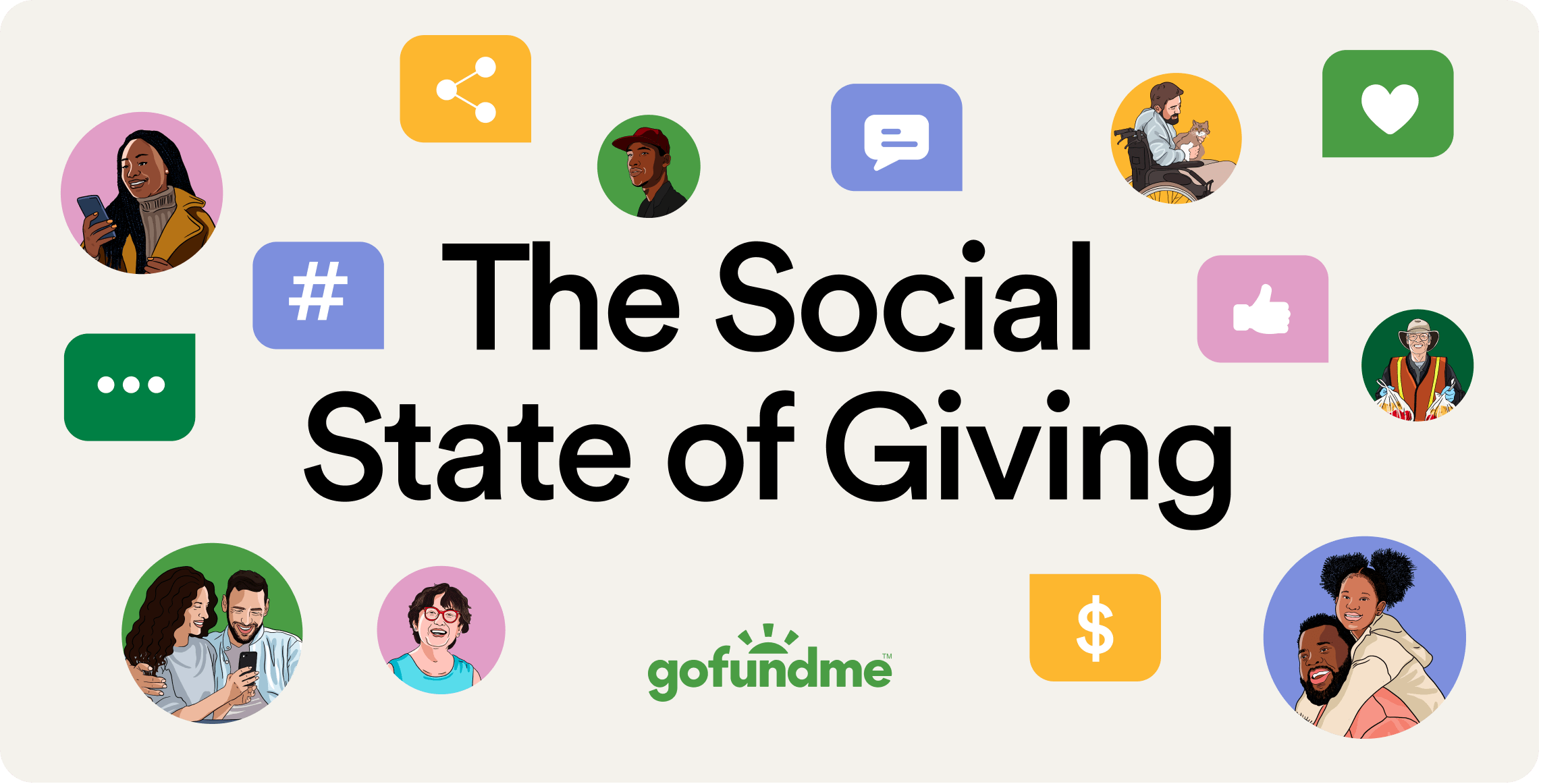 Illustration titled 'The Social State of Giving'.
