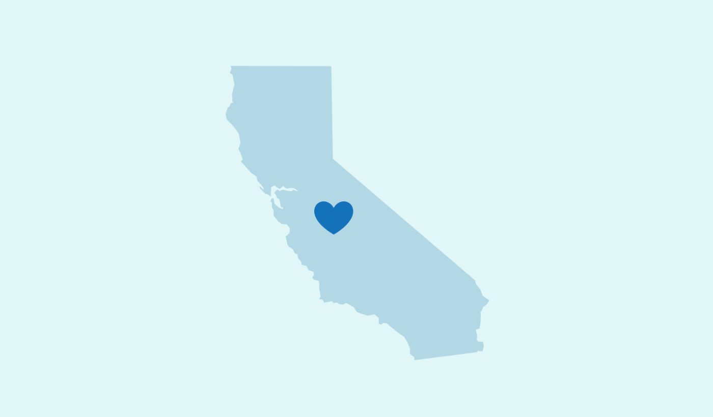 California with a heart